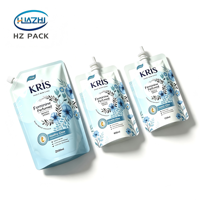 Pochettes Doypack à bec verseur de haute qualité, étanches, sécurisées, en plastique LDPE de qualité alimentaire pour détergent lessive et produits corporels/mains