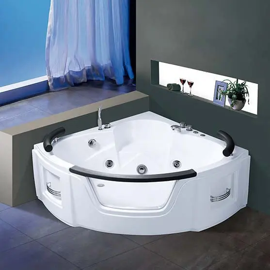 Двухместный струйный баллис с ТВ угловая Ванна белого цвета, просто горячая Распродажа, акриловые ванны для взрослых, Алжир