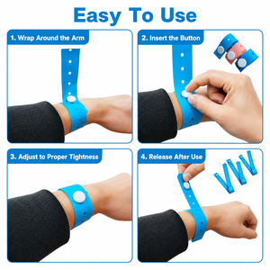 Risenmed Muestras Gratis Torniquete Médico Desechable de Goma Elástica con Botón y Orificio, Torniquete de Vendaje de TPE Sin Látex - Product Image 5