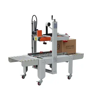 New Launch Semi Automatic Adjustable Adhesive Tape Sticking Carton Case Sealer Machine With CE For Sale 2024
