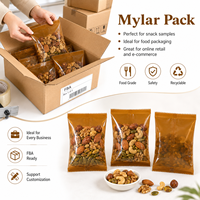 Sachets d'emballage personnalisés pour mélange de noix, avec fermeture robuste et fenêtre, qualité alimentaire, pour arachides et autres en-cas