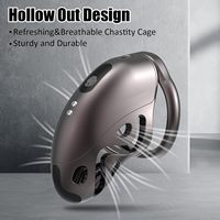 Cage de chasteté à choc électrique, dispositifs de chasteté masculins, cage à pénis avec télécommande, 6 intensités d'électrostimulation, 3 anneaux réglables