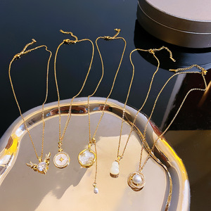 เครื่องประดับแฟชั่นจี้เพชรไทเทเนียมเฉพาะกลุ่มสร้อยคอชุบทองผู้หญิงบุคลิกที่เรียบง่ายซุปเปอร์แฟลชไหปลาร้า - Product Image 3