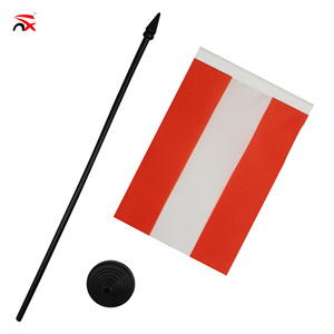 Drapeau <span class=keywords><strong>de</strong></span> table national autrichien en gros, polyester, base en plastique <span class=keywords><strong>noir</strong></span>, drapeau <span class=keywords><strong>de</strong></span> table autrichien, décoration <span class=keywords><strong>de</strong></span> bureau, réunion - Product Image 3