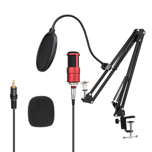 Condensador profesional grabación micrófono kit de R200X mini portátil rojo micrófono <span class=keywords><strong>con</strong></span> suspensión ajustable tijera <span class=keywords><strong>brazo</strong></span> de soporte - Product Image 2