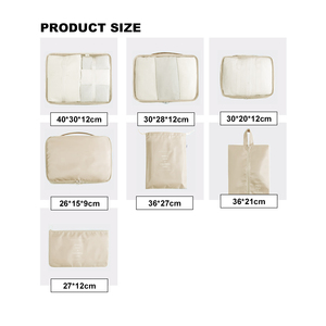 Tùy Chỉnh Chất Lượng Cao Nén 7Pcs Gói Lưới Quần Áo Tổ Chức Hành Lý Tổ Chức Thiết Lập Đóng Gói Cubes Du Lịch Phụ Kiện Túi - Product Image 5