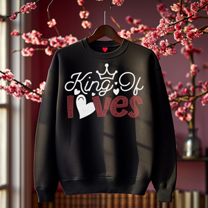 Transfert de correctif de haute qualité Bling Glitter King of Loves Rhinestone Valentine <span class=keywords><strong>pour</strong></span> la Saint-Valentin - Product Image 4