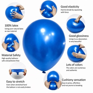 Ballons de fête en latex certifiés EN71 CE, <span class=keywords><strong>d</strong></span>écorations pour fêtes, hélio, différentes tailles : 5 pouces, 10 pouces, 12 pouces, 18 pouces, 24 pouces, 36 pouces - Product Image 6