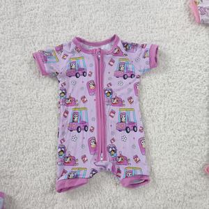 Nuevos Productos de Ropa de Bambú al por Mayor, Pantalones Cortos de Bambú Personalizados para Bebés, Pijama de Bambú de Verano con Cierre Bidireccional para Unisex - Product Image 5