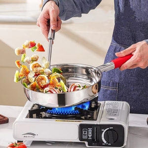 XYL All in One <span class=keywords><strong>Cookware</strong></span> Juegos de 16 piezas Mango de silicona Cacerola de acero inoxidable Sartén Cacerola Juego de ollas para sopa - Product Image 3