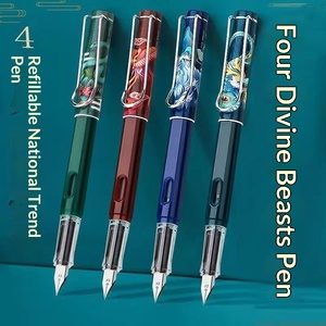 Stylos <span class=keywords><strong>plume</strong></span> <span class=keywords><strong>de</strong></span> luxe <span class=keywords><strong>de</strong></span> style chinois <span class=keywords><strong>pour</strong></span> étudiants, idéaux <span class=keywords><strong>pour</strong></span> la calligraphie et la pratique <span class=keywords><strong>de</strong></span> l'écriture manuscrite, avec <span class=keywords><strong>encre</strong></span> remplaçable - Product Image 2