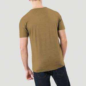 Camiseta de Hombre de Algodón 100% con Cuello Redondo, Personalizable con el Logotipo de su Marca, de Alta Calidad OEM, Transpirable, de Secado Rápido, Lisa y Casual - Product Image 2