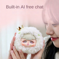 Robot AI Pendamping Dual-core Soul MoMo, Mainan Boneka Plush Poliester Interaktif Bertenaga AI, Hadiah Ulang Tahun Anak, Pendamping Meja