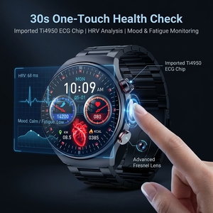 QianLang นาฬิกาอัจฉริยะรุ่นใหม่ ET488 ECG รองรับกีฬามากกว่า 100 ชนิด หน้าจอ AMOLED รองรับการโทรผ่านบลูทูธ NFC SOS  ดูแลสุขภาพ สำหรับผู้ชายและผู้หญิง ปี 2026 - Product Image 2
