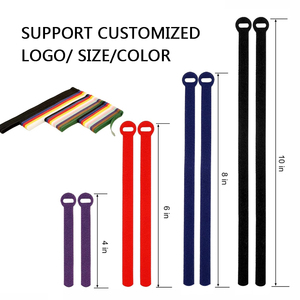 Großhandel 4 Zoll 6 Zoll 8 Zoll Kabelmanagement Rücken-an-Rücken Stoff-Klettverschluss Kabelbinder - Product Image 3