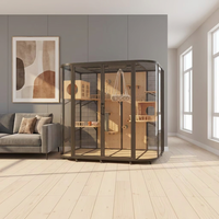 Maison pour chat en bois de qualité monumentale, multi-étages, structure architecturale, structure de référence, avec éléments décoratifs