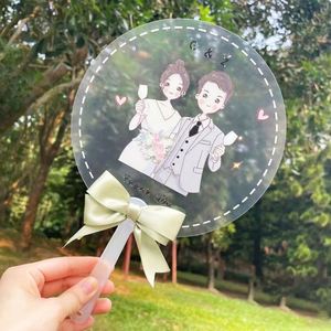 Abanicos de Mano Redondos Personalizados al por Mayor para Bodas, Impresos a Todo Color para el Verano - Product Image 4