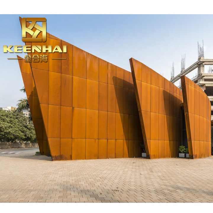 Corten Steel Flat Metal Art Exterior Wall Cladding Designs for ...