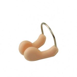 Clip nasal confortable en silicone souple antidérapant avec fil d'acier, design simple, couleur chair, 1 pièce, ensemble de bouchons d'oreilles pour la natation et la plongée - Product Image 6