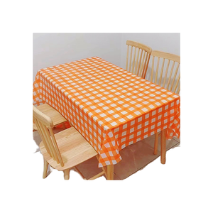 Nappe carrée jetable en PVC imprimé floral moderne, résistante à l'huile et à l'eau, pour usage domestique, couleur violette - Product Image 3