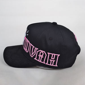 موضة جديدة للجنسين قطن منظم رياضة الجري مع قبعة من جلد الغزال 5 لوحة إطار قبعة مع شعار مطرز 3D - Product Image 4