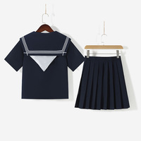 2025 japonais lycée fille uniformes ensemble a-ligne jupe plissée chemise vêtements ensemble JK marin uniforme Cosplay