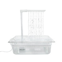 USMILEPET Best Seller Bain d'oiseaux automatique en plastique, grande fontaine de douche pour oiseaux, baignoire intérieure pour perruches avec eau courante pour oiseaux