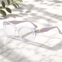 Lunettes de vue pour femmes en acétate de luxe haut de gamme OEM/ODM avec ornement, verres optiques anti-lumière bleue pour usage quotidien, personnalisation