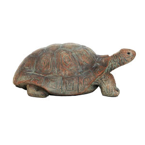 Polyresin 거북이 정원 동상 거북이 잔디 장식 뒷마당과 안뜰 동물 조각 - Product Image 3