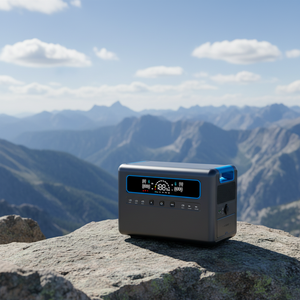 Générateur solaire portable à onde sinusoïdale pure, batterie extérieure 2400 watts, générateur d'énergie d'urgence Lifepo4 pour la maison, le camping, panneau solaire, station d'alimentation 2400w - Product Image 1