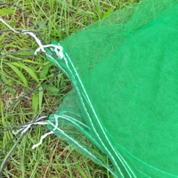 Op maat gemaakte mesh tas voor het beschermen van dadels, groene of witte palmboom mesh tas met zwarte trekkoord