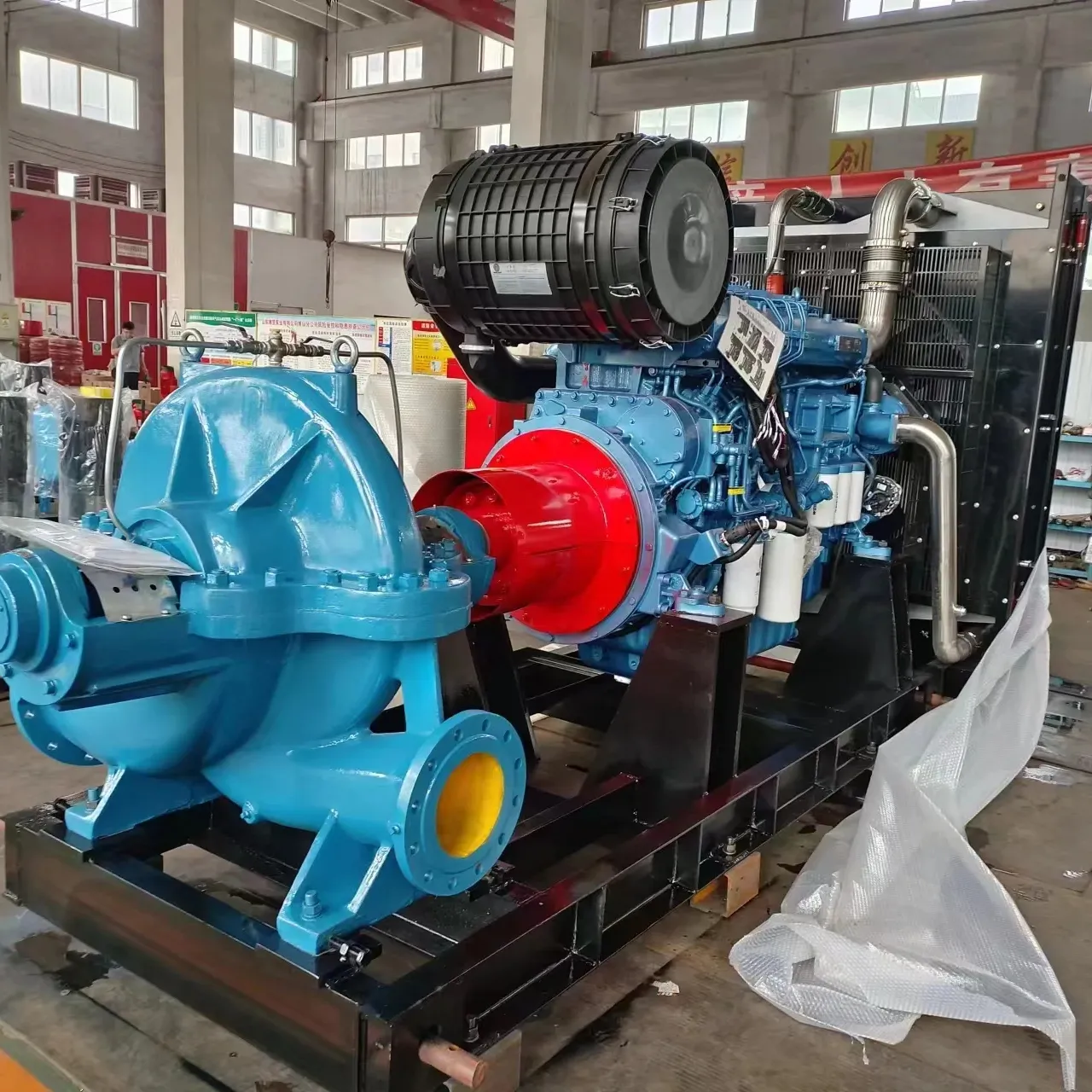 Horizontal Large Flow Centrifugal Intelligence Electric Water Pump For Agricultural Irrigation Double Suction Split Case Pump Di