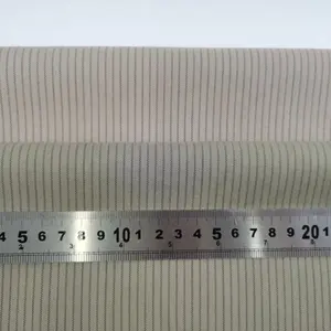 Hot Selling Polyester Rayon Stretch Woven Fabric Stripe Style Suiting Fabric For Suits