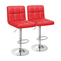Tabouret de bar pivotant en cuir PU tufté à grille, idéal pour hôtels, bars, cafés et restaurants (vente en gros)