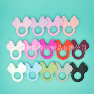 Anneau de dentition en silicone Minnie Mouse, jouet à mâcher pour bébé, pour filles de 3 mois et plus - Product Image 2
