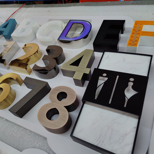 Laser Cắt Quảng Cáo Kinh Doanh Xây Dựng Dấu Hiệu Thép Không Gỉ 3d Signage Letters - Product Image 4