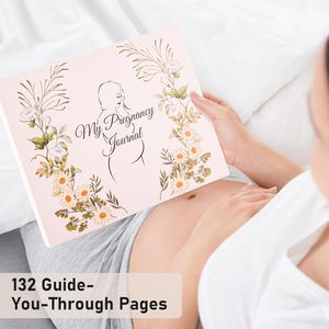 Libro dei Ricordi della Gravidanza Personalizzato per Mamme Prima del Parto, 135 Pagine, Copertina Rigida con Adesivi - Product Image 6
