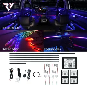 ZY LED Daytime Running Light Scan Starting Car Hood Decorative Lights Auto Engine Hood Guide Decorative Ambient Lamp