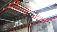 Grue à double poutre KBK 1 tonne 3 tonnes, système de levage industriel modulaire robuste sur rail avec télécommande intelligente