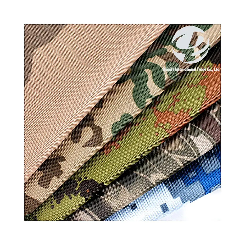 150D 210D 300D 500D 600D 900D Pvc Pu revêtement 100% Polyester Nylon imperméable Camouflage Cordura Oxford tissu