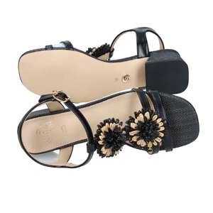 Gold & Gold Women's Heeled Sandal <b>Black</b> 4 Cm <b>Heel</b> Size 35 - Product Image 6