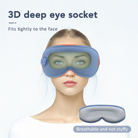 Masque de sommeil chauffant 3D pour les yeux, avec compresse chaude électrique sans fil et vibration