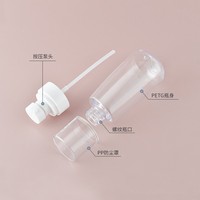 Botol Air Kosmetik Plastik PETG 100ml Botol Semprot Transparan Ukuran Perjalanan Mini Botol Semprot Kecil