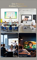 Nuevo Proyector Diurno 4k Android Inteligente, Video Inalámbrico Wi-Fi, Cine en Casa Empresarial, Proyector Portátil Android 11