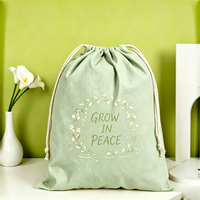 Pochette en toile pliable tout usage avec cordon de serrage, sac de transport écologique et portable pour cosmétiques, bijoux et cadeaux de fêtes