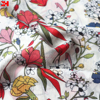 Lzquesn-tissu imprimé en perles, textile en Polyester uni avec motif Floral, en mousseline de soie, pour doublure de robe