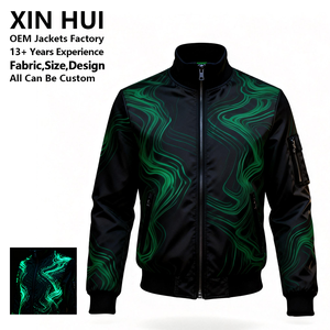 Custom Cyberpunk Graphic Vintage Windproof Fleece Jacket 100% Cotton Slim Fit Men Zip up for Casual Wear - Product Image 1