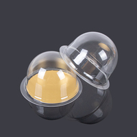 Cassette de pâtisserie ronde transparente jetable avec couvercle pour le récipient de boîte de gâteau de dessert