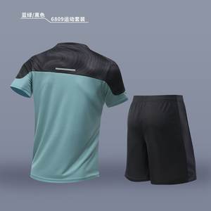 <span class=keywords><strong>2</strong></span>-teiliges Sommer-Sportswear-Trainings set Fitness-Lauf-T-Shirt und Shorts Fußball bekleidung für den Sommers port - Product Image 2