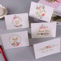 2024 nouveau Design papier blanc CMJN impression cadeau Floral cartes de remerciement 4X6 pouces avec enveloppes assorties et étiquettes autocollantes